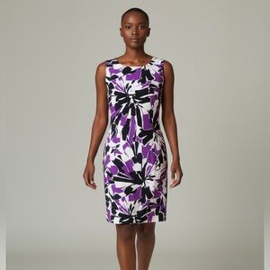 Ronnie Nicole sleeveless dress back zipper 12 petite purple, black and white